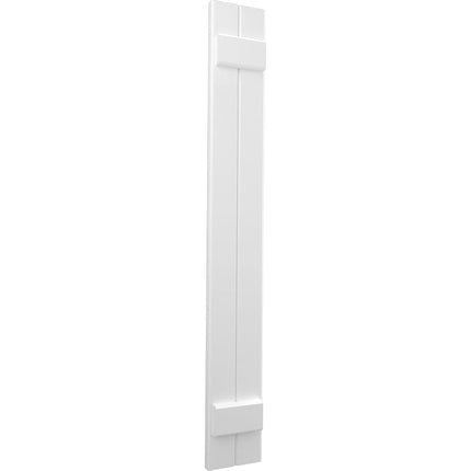 Ekena Millwork ARW101BB207X34WHH Americraft Two 2 Exterior Real Wood Joined Board-n-Batten Shutters (Per Pair), 7"W x 34"H, White