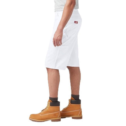 Pantalones cortos utilitarios Dickies Flex Painter para hombre, 13", blancos, 42