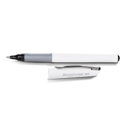 Pentel Floatune Skip-Free Rollerball Pen, 0.8mm Medium Line, Black Ink, 2 Pack