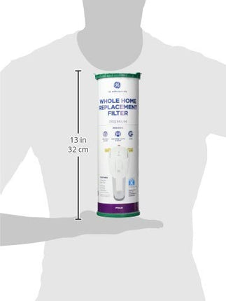 GE FTHLM Smart Water Filtration Premium Replacement Whole Home Filter, 1 Count (Pack of 1), White