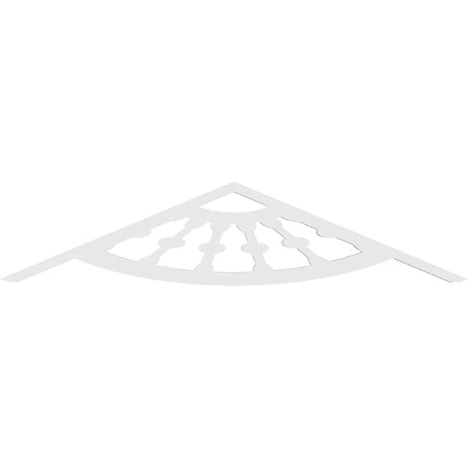 Pitch Classic Wagon Wheel Architectural Grade PVC Gable Pediment, 60"W x 12 1/2"H x 1"P (5/12)