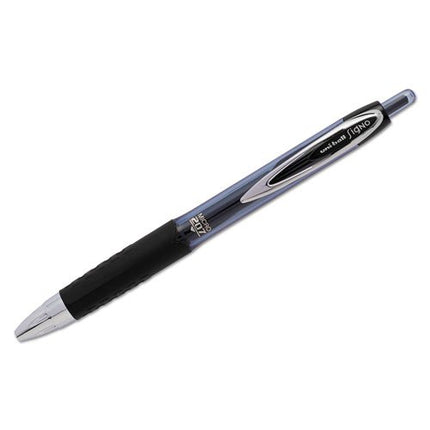 Uni-Ball Signo 207 Retractable Gel Pen, Micro Point, Black Ink, 12-Count