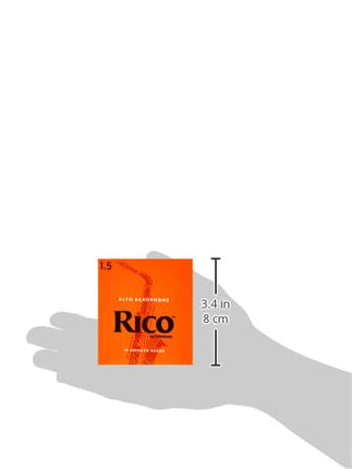 Rico Alto Saxophone Reeds - 1 1/2 Strength - Box of 10