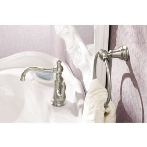 Moen YB8486NL Anneau porte-serviette Weymouth, Nickel poli