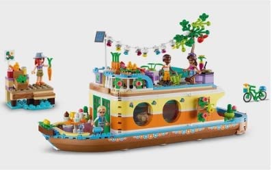 LEGO Friends Canal Houseboat 41702 Building Kit; Comes with 4 Mini-Dolls Including Mia and 1 Animal Toy; Birthday Gift for Kids Aged 7+ (737 Pieces)