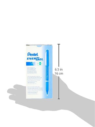 Pentel BLN25-C - Energel Plus Needle Tip Rollerball 0.5mm Blue- PK12
