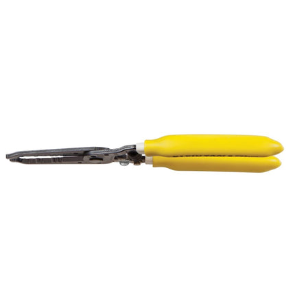 Klein Tools K1412 Wire Cutter/Wire Stripper, Dual NM Cable,Yellow/White, Strips 12 and 14 AWG Solid Wire