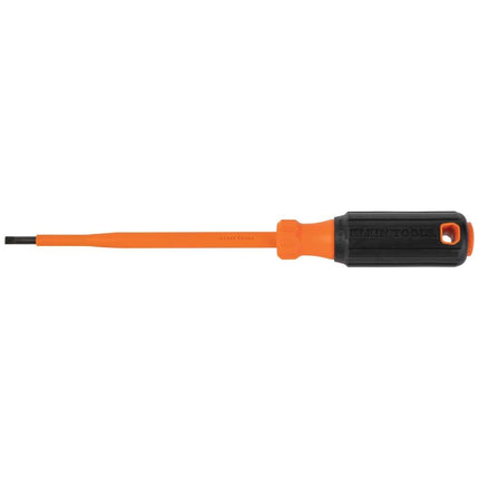 Klein Tools 6816INS Insulated Screwdriver, 1000V 3/16-Inch Cabinet Tip Screwdriver with 6-Inch Shank, Tip-Ident, Cushion-Grip Handle