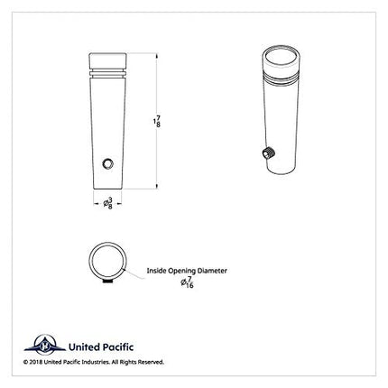 Rallonge d'interrupteur à bascule United Pacific Short Peterbilt avec diamant vert
