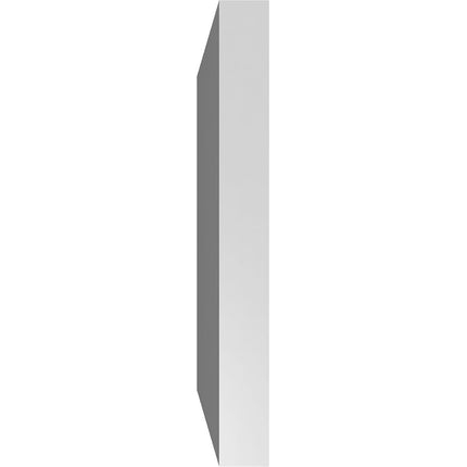 Ekena Millwork GVPVE12X1402SN Vertical Surface Mount Gable Vent: w/ 2" 1-1/2"H Brickmould Frame, 12"W x 14"H, PVC
