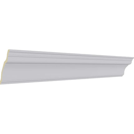 Ekena Millwork MLD05X03X06TR-CASE-2 Traditional Smooth Crown Moulding (2-Pack), 5 1/2"H x 3 7/8"P x 6 3/4"F x 94 1/2"L, Factory Primed