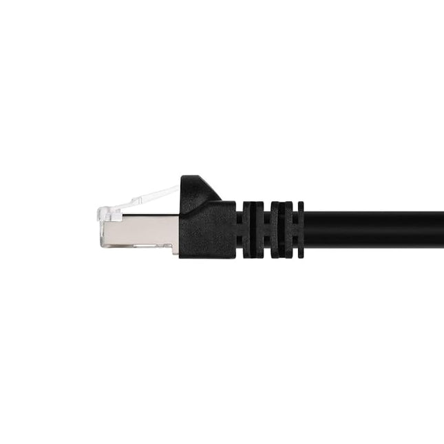 Monoprice Cat6A 3ft Black Patch Cable Double Shielded (S/FTP) 26AWG 10G Pure Bare Copper Snagless RJ45 Fullboot Series Ethernet Cable