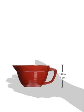 Creative Co-op Stoneware Batter-Bowl Shaped Measuring Cups, Multicolored, Set of 4