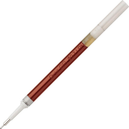 Tinta de recambio Pentel para bolígrafo de gel líquido EnerGel con punta de aguja de 0,7 mm, paquete de 12, tinta roja (LRN7-B-12)