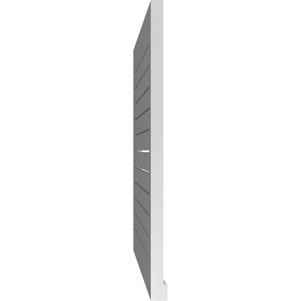 32"W x 36"H Rectangle Surface Mount PVC Gable Vent: Functional, w/ 2"W x 2"P Brickmould Sill Frame