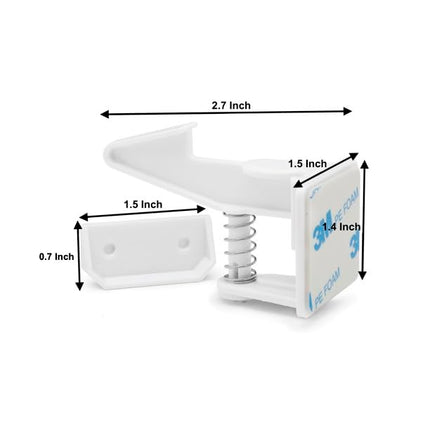 12 Pack Cabinet Locks Child Safety | Baby Safety Cabinet Locks NO Drilling 3M Adhesive Baby Proof Drawer Lock Child proofing cabinets latches for Kids Latch for Drawers & Door Child Safety Locks