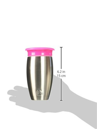 Munchkin® Miracle® Stainless Steel 360 Toddler Sippy Cup, 10 Ounce, Pink