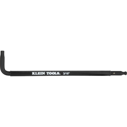 KLEIN TOOLS BLS9 9-Piece Extra-Long Hex Key Set, SAE Color-Coded L Style Ball-End Keys with Caddy, Heat-Treated, Sizes 7/64-Inch to 3/8-Inch