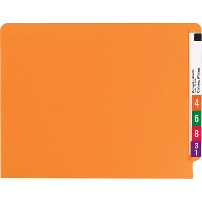 Smead End Tab Folder, Letter, Straight, 11 Point, Orange, 100 Per Box (25510)