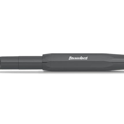 Kaweco SKYLINE SPORT Fountain Pen Grey I Premium Writing Pen for Ink Cartridges 13 cm in Modern Design and Colour I Nib: BB (Extra Broad)