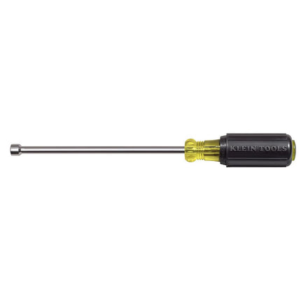 Klein Tools Nut Driver, 1/4-Inch Magnetic Tip Nut Driver with 6-Inch Hollow Shaft, Cushion Grip Handle 646-1/4M