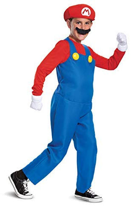 Déguisement officiel de luxe Nintendo Super Mario pour enfants, tenue de déguisement Mario pour garçons, Halloween, anniversaire, Semaine du livre, costume Mario Bros pour enfants, petite taille
