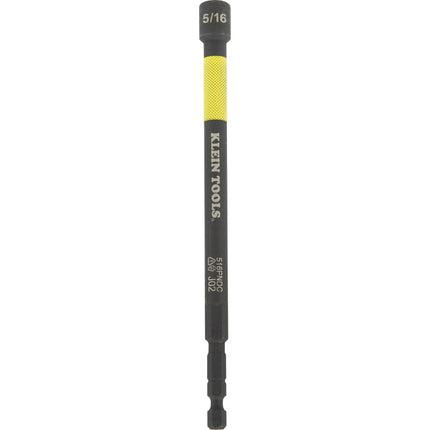 Klein Tools 516PNDC 5/16-Inch Magnetic Color-Coded Power Nut Setter, SAE, Impact-Rated Hex Nut Driver with 5-Inch Extended Reach Shaft