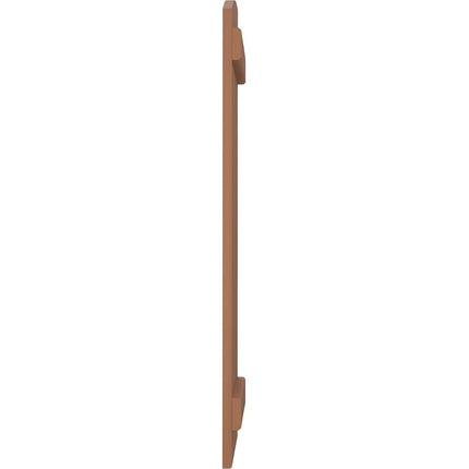 Ekena Millwork ARW101BE414X48BTH Americraft Four 2 Exterior Real Wood Joined Board-n-Batten Shutters w/Elliptical Top (Per Pair), 14"W x 48"H, Burnt Toffee