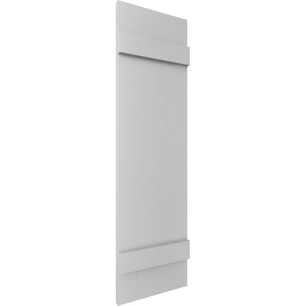 Ekena Millwork 14"W x 28"H Lifetime Vinyl, TailorMade Four Board Joined (2 Batten), Board-n-Batten Shutters, w/Shutter-Loks (Per Pair), Paintable