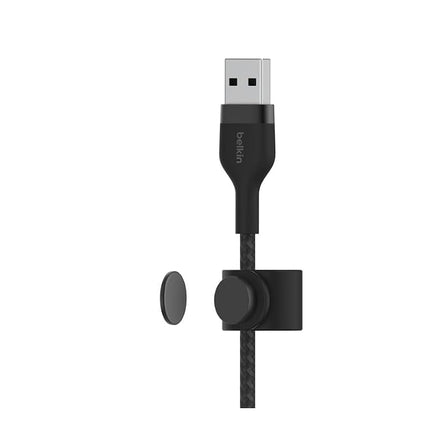 Belkin BoostCharge Pro Flex Braided USB Type A to Lightning Cable (3M/10FT), MFi Certified Charging Cable for iPhone 14/14 Plus, 13, 12, Pro, Max, Mini, SE, iPad and More - Black