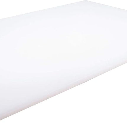 Thirteen Chefs Extra Large 24 x 18 Plastic Cutting Board - 1/2" Thick White HDPE for Restaurants and Professional Kitchens