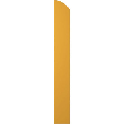 Ekena Millwork ARW101BE207X34TUH Americraft Two 2 Exterior Real Wood Joined Board-n-Batten Shutters w/Elliptical Top (Per Pair), 7"W x 34"H, Turmeric