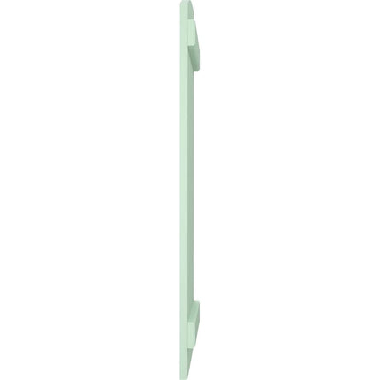 Ekena Millwork ARW101BE518X38SGH Americraft Five 2 Exterior Real Wood Joined Board-n-Batten Shutters w/Elliptical Top (Per Pair), 17 1/2"W x 38"H, Seaglass