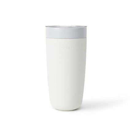 W&P Porter Insulated Tumbler 20 oz | No Metallic Aftertaste Ceramic Coated for Water, Coffee, & Tea | Wide Mouth Vacuum Insulated | Dishwasher Safe, Cream