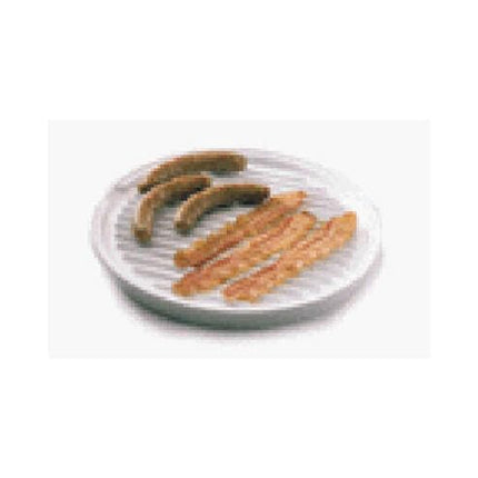 Nordic Ware 11 pulg. An. x 11 pulg. L Rejilla de microondas para tocino/carne Blanca