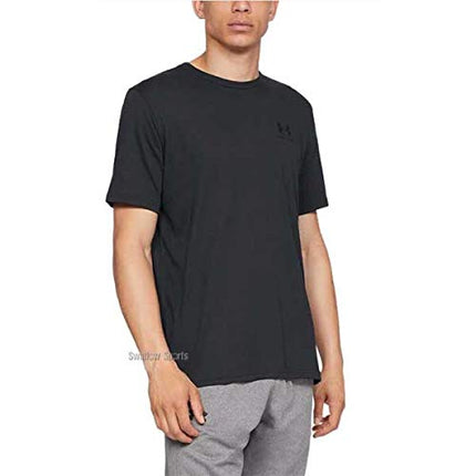 Under Armour Mens Sportstyle Left Chest Short-Sleeve T-Shirt , Academy Blue (408)/Black , Medium
