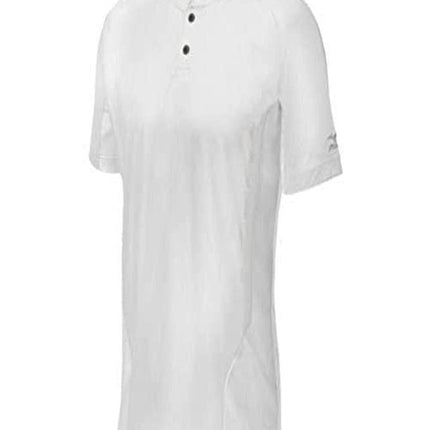 Mizuno Youth Elite 2-Button Jersey, White, Small