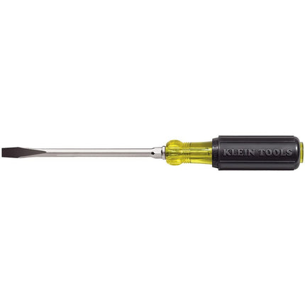 Klein Tools 602-6 5/16-Inch Keystone Tip Screwdriver, Made in USA, 6-Inch Heavy Duty Round Shank with Cushion Grip Handle