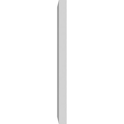 Ekena Millwork PBP040X080X050FOS00 Standard Foster PVC Plinth Block with Square Edge, 4"W x 8"H x 1/2"P