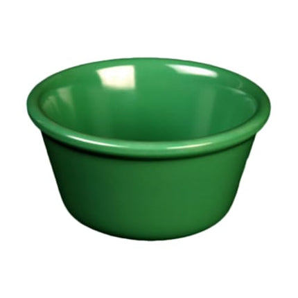 FSE ML536GR1 Ramekin, 2-1/2 oz. Capacity, 2-7/8" Dia., Round, Smooth, Break-Resistant, Dishwasher Safe, Break-Resistant, Dishwasher Safe, BPA Free, Melamine, Green, NSF, Pack of 12