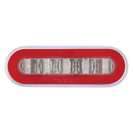 United Pacific 36924BRK Brake/Tail/Turn Signal Light 22 Led 6" Oval Glo Halo, Kit, Red Led/Red Lens