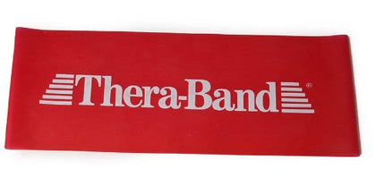 Bucle de banda de resistencia de látex profesional Theraband, 8 pulgadas, rojo