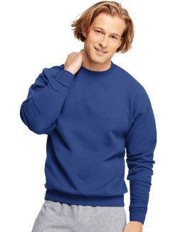 Hanes Unisex Adult’s Sweatshirt - Blue - Large