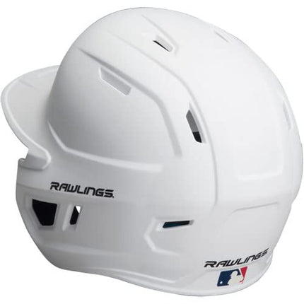 Rawlings Mach Adjust Senior Baseball Helmet with Extension Flap Left Hand (17.5cm-19.5cm), Matte White