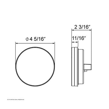 United Pacific 21 LED 4""GLO Back-Up Light,37008
