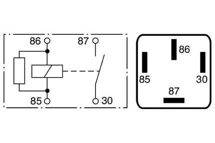 Bosch 0986332030 Mini Relay 12V 60A, IP5K4, Operating Temperature from -40 Degree to 85 Degree C, 4 Pin Relay