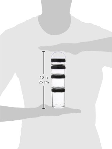 Blender Bottle Go Stak, Black, 150ml, 100ml, 60ml, 40ml