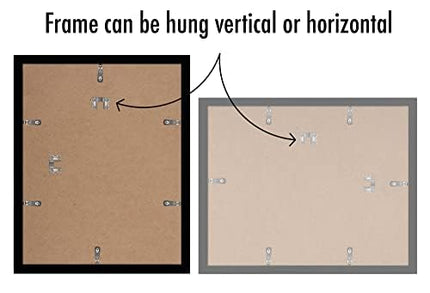 Americanflat Black 11x14 Picture Frame Set of 5 - Horizontal/Vertical Display with Plexiglass Cover