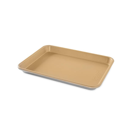 Nordic Ware Naturals Plaque de cuisson antiadhésive (quart de feuille), plaque de cuisson en aluminium, ustensile de cuisson de qualité supérieure pour cuire et réchauffer de petits repas, fabriquée aux États-Unis, argent