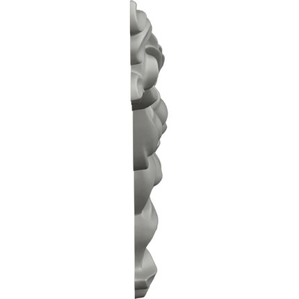 Ekena ONL05X08X01-L 5 7/8" W x 8 5/8" H x 3/4" P Versailles Small Ribbon with Bow Onlay, Left, Primed